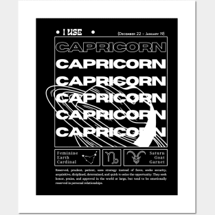 Capricorn Zodiac sign Posters and Art